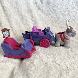 Disney Little People Frozen Kristoff Sleigh Set Of Two Olaf Parade Float Purple